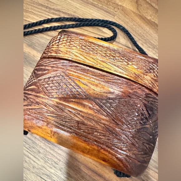 Wooden boho purse - Picture 2 of 5